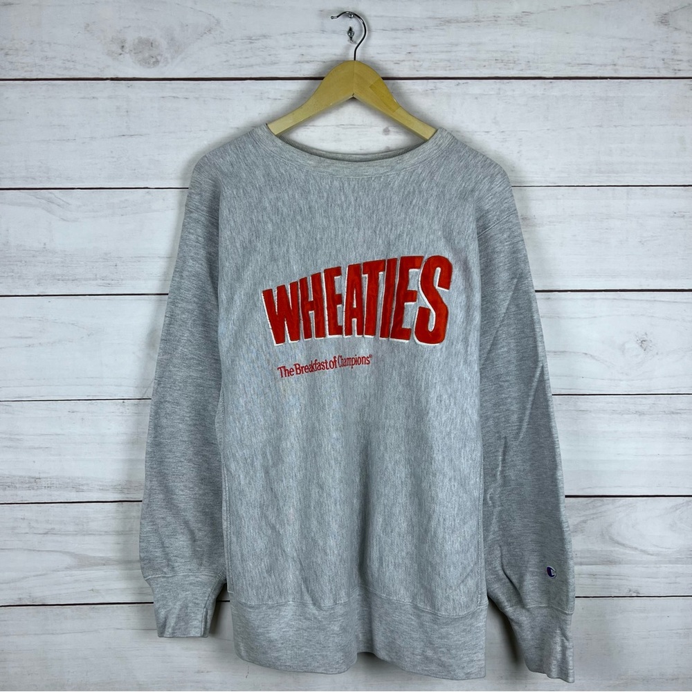 RARE Vintage 1990s Wheaties Champion Reverse Weave Sweatshirt XL
